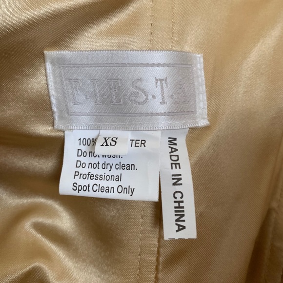 Formal gold lace size 0 dress - Picture 6 of 7